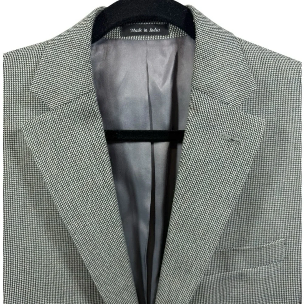 Lauren Ralph Lauren Men's 2 Button Blazer Gray Houndstooth‎ 40R